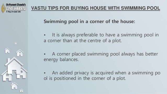 Vastu Tips For Buying House With Swimming Pool
