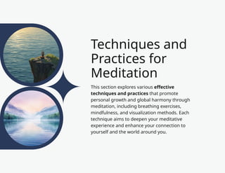 Meditation for Personal Growth and Global Harmony: Techniques and ...