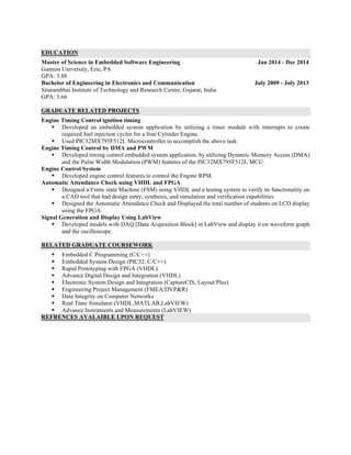 Embedded Software Engineer | PDF
