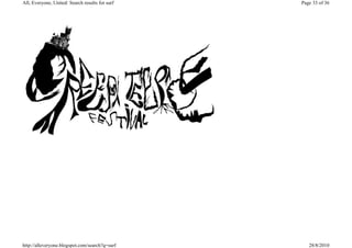 All, Everyone, United: Search results for surf   Page 33 of 36




http://alleveryone.blogspot.com/search?q=surf       28/8/2010
 