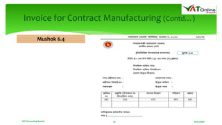 8/21/2020VAT Accounting System 23
Mushok 6.4
Invoice for Contract Manufacturing (Contd…)
 
