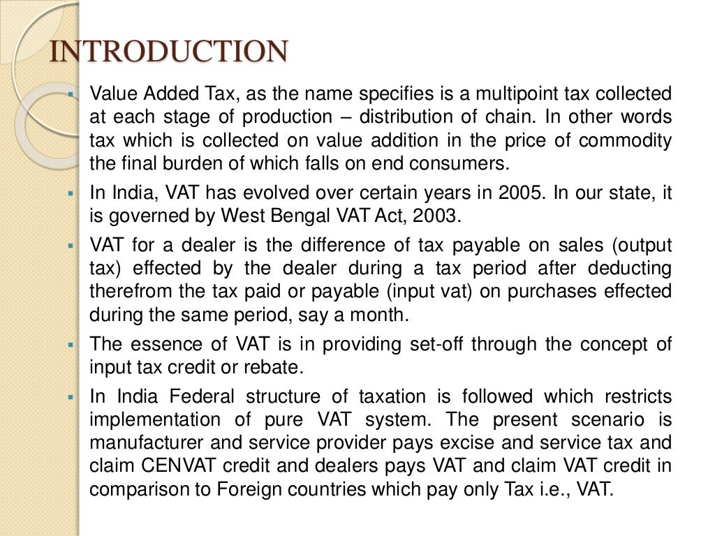 WB VAT ACT, 2003