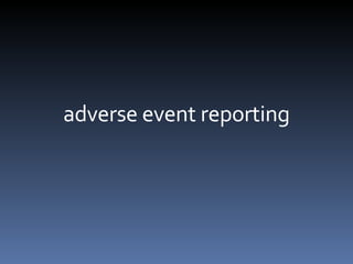 adverse event reporting 