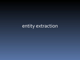 entity extraction 