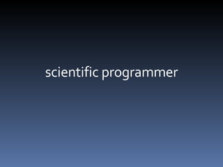 scientific programmer 