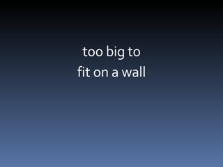 fit on a wall too big to 