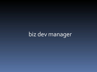 biz dev manager 