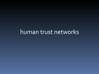 human trust networks 