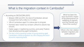 Go or stay: The inter-relation between Migration and Agriculture Policies in Cambodia