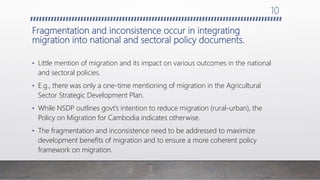 Go or stay: The inter-relation between Migration and Agriculture Policies in Cambodia