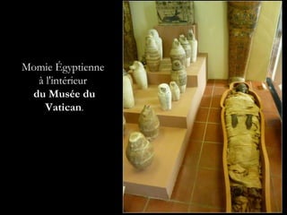 Momie Égyptienne
  à l'intérieur
 du Musée du
    Vatican.
 