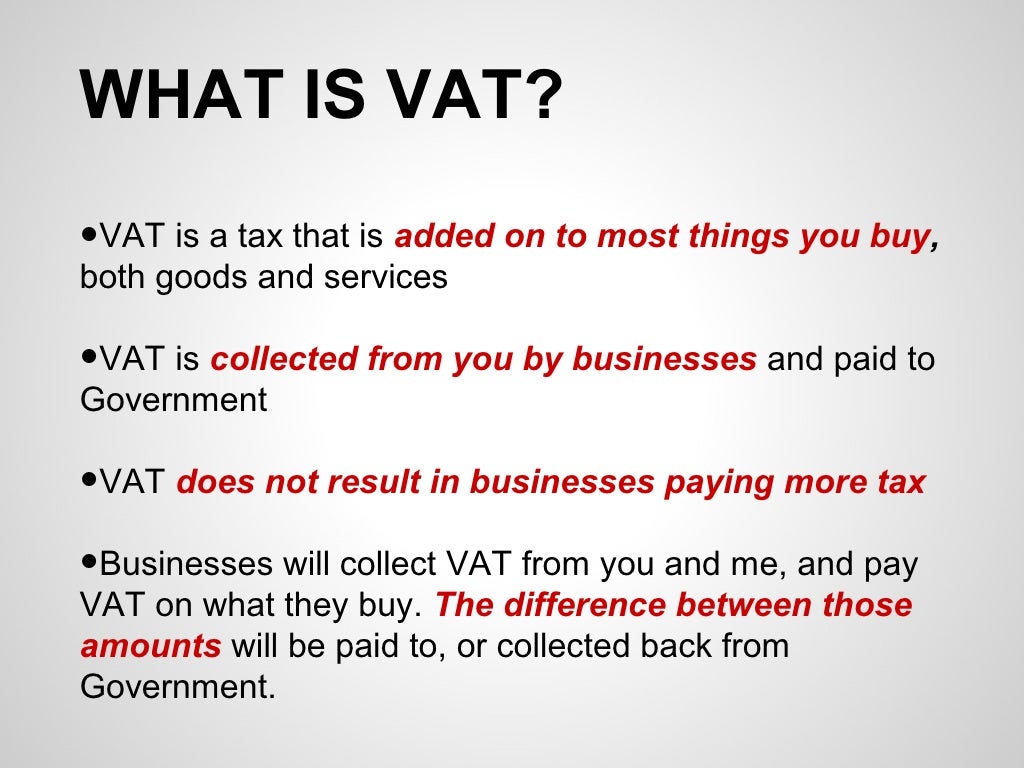 Vat presentation