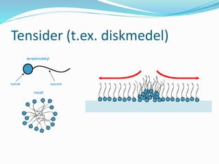 Tensider (t.ex. diskmedel)
 