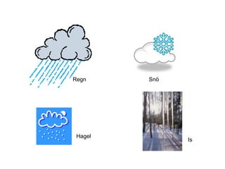 Regn     Snö




 Hagel
               Is
 