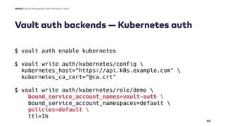 Vault Example Secret Management with Hashicorp’s Vault | PDF