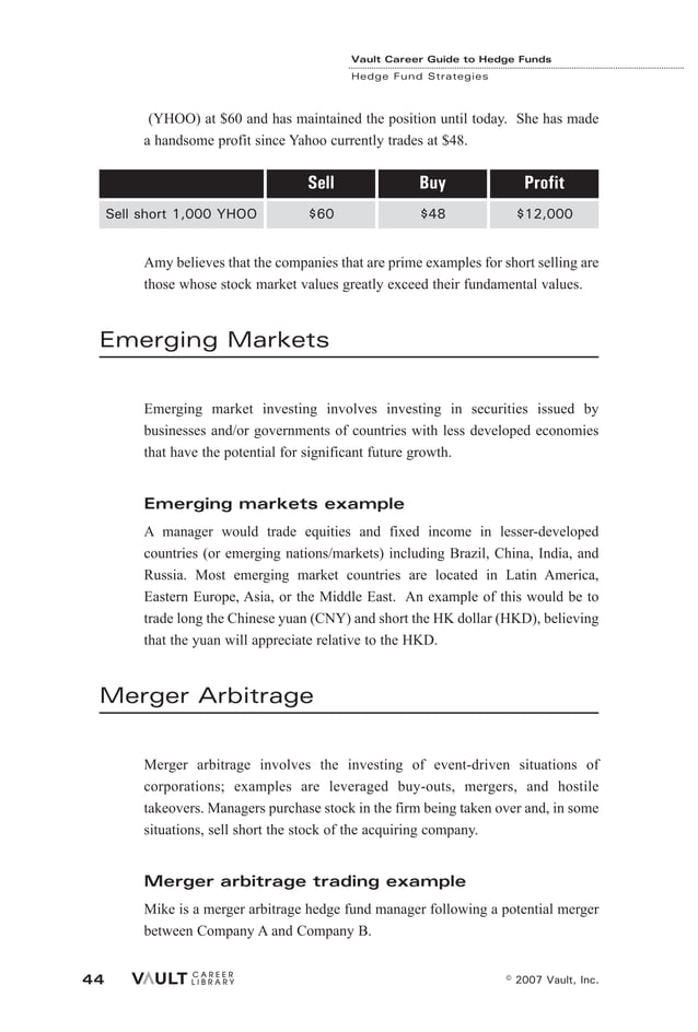 Career Guide Hedge Funds