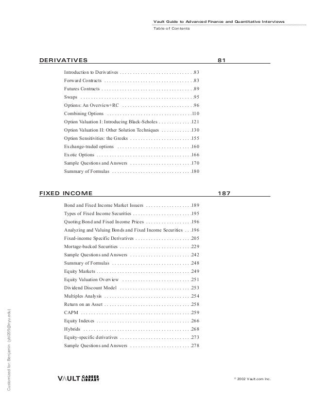 Career Guide Advanced Finance And Quant Finance Interviews