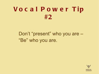 Vocal Present Vocal Awareness | PPT