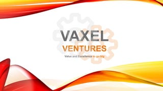 VAXEL
VENTURES
Value and Excellence to go big
 