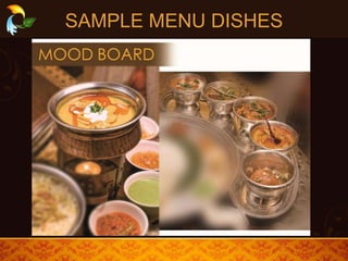 SAMPLE MENU DISHES
 