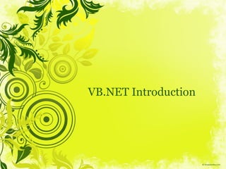 VB.NET Introduction 