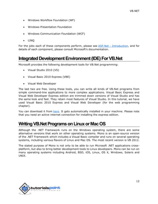 Vb.net tutorial | PDF
