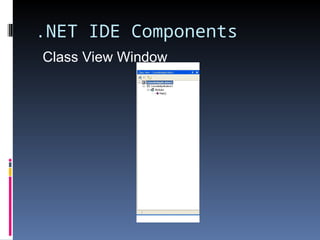 .Net IDE Components and Applications | PPT