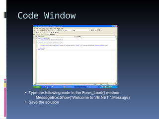 .Net IDE Components and Applications | PPT