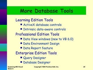 ADO Controls - Database Usage from Exploring MS Visual Basic 6.0 Book | PPT