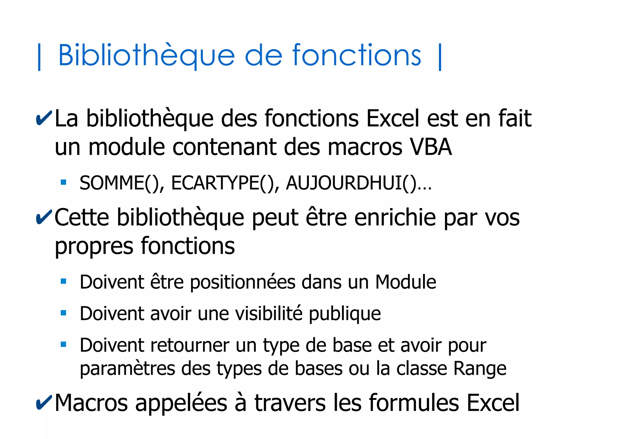 ## Modèle objet d'Excel
 