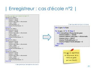 73
|WYSIWYG par l'exemple|
Ensemble d'objets graphique
instanciés et positionnés à la souris
Propriétés d'un objet (peuvent également être valuées par programmation)
Types d'objets graphique
=
les classes
Propriété
technique
 