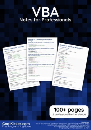 Vba notes-for-professionals | PDF