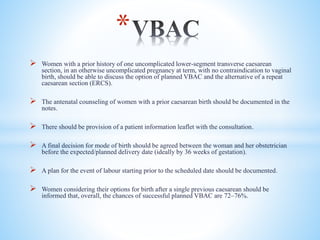 vaginal birth after CS | PPTX