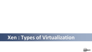 Xen : Types of Virtualization
 