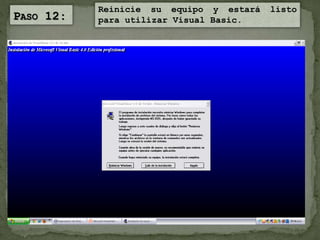 Visual Basic 17 tutorial de instalación de visual basic. | PPTX