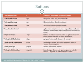 Vbsystemmodal Vba para excel | PPT