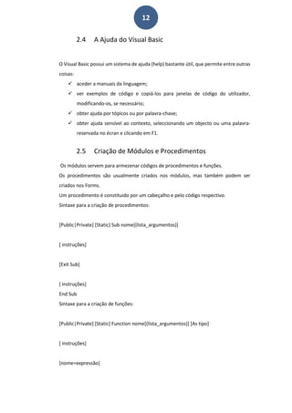 Visual Basic Help Guide Visual Basic Básico | PDF