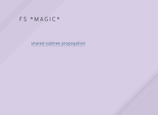 FS *MAG IC*
shared subtree propogation
 