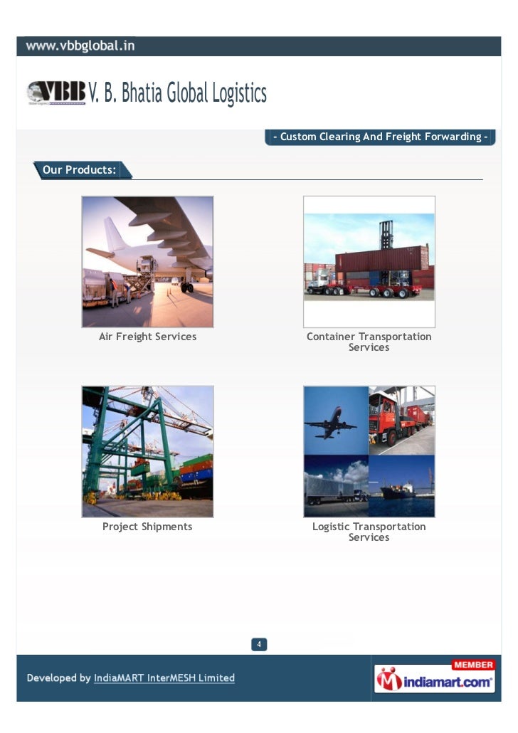 V. B. Bhatia Global Logistics, Mumbai, Custom Clearing Freight Forwarding