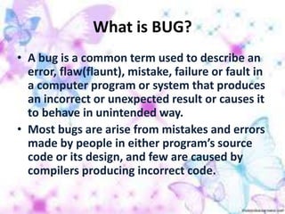 Bug tracking system ppt | PPT