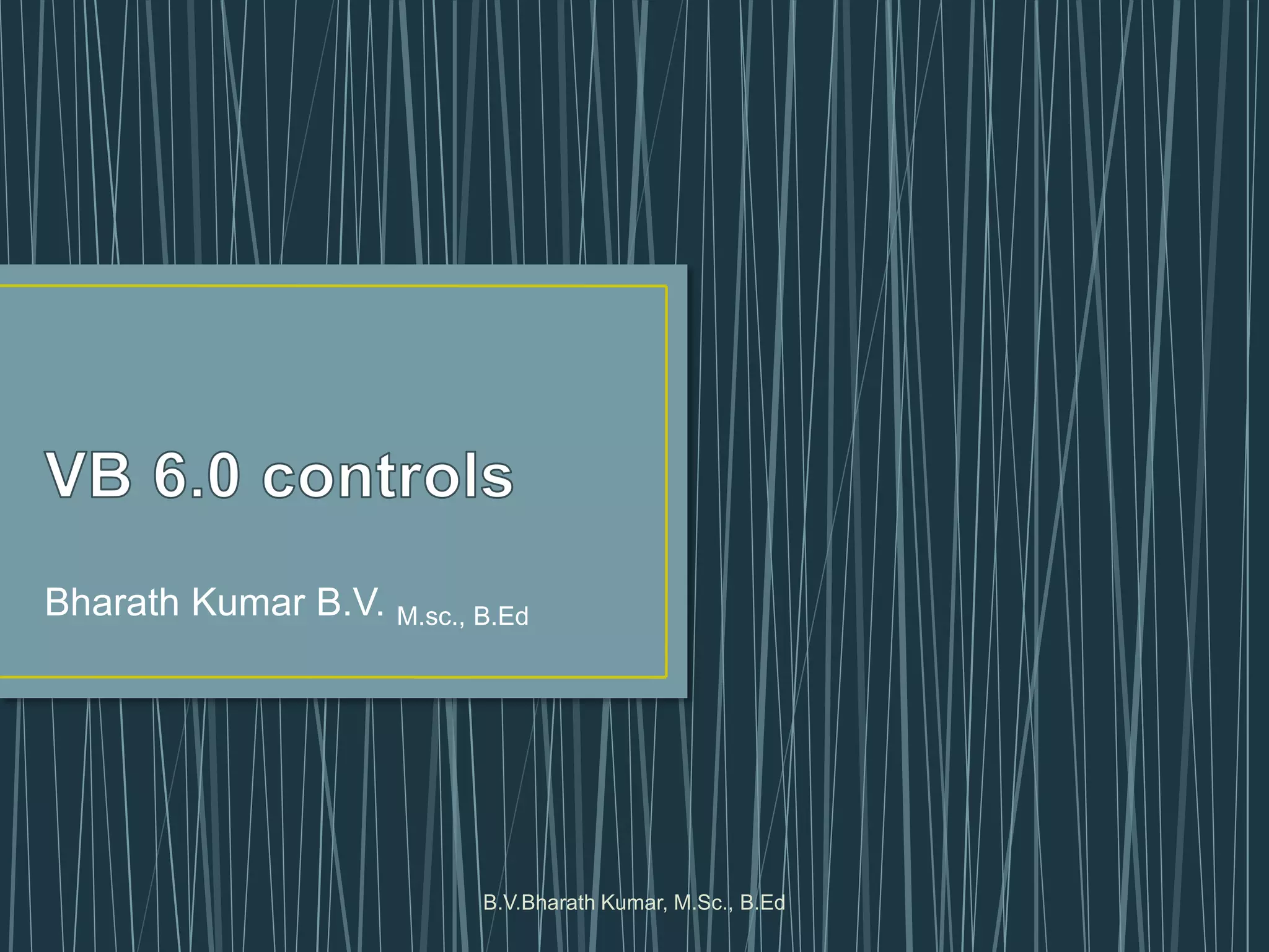 Bharath Kumar B.V. M.sc., B.Ed
B.V.Bharath Kumar, M.Sc., B.Ed
 