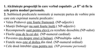 Verbe Copulative Predicative verbe copulative teorie si exercitii pt gimnaziu | PPTX