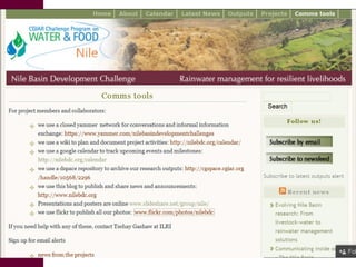 Effective communication of research for development: Experiences from NBDC and other horizons