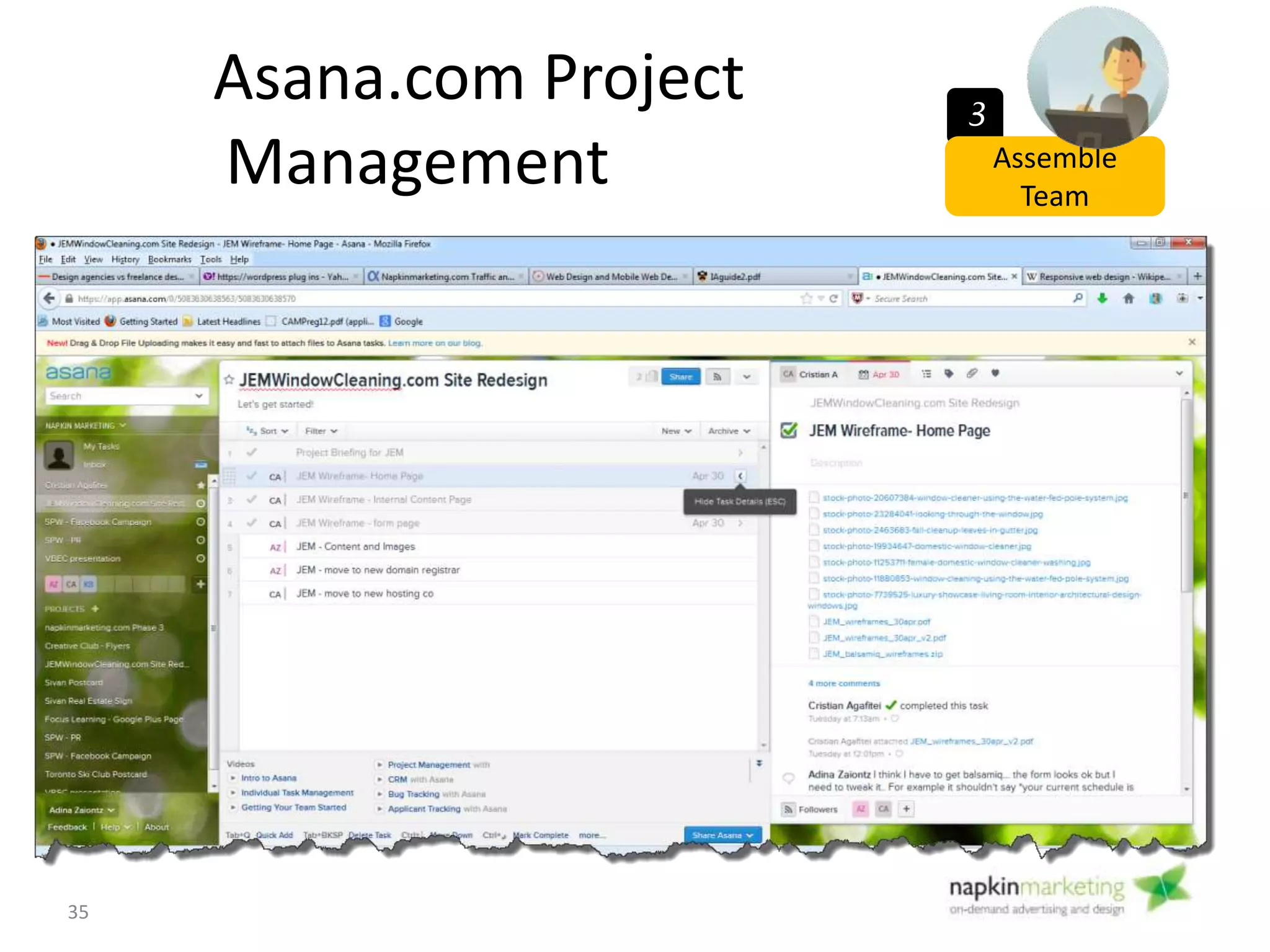 The Web Development Journey
1
Research
competitors
2
Determine
Requirements
3
Assemble
Team
4
Wireframe
35
 