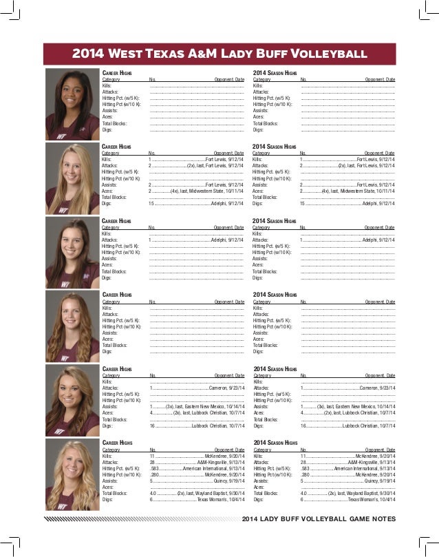 WT Volleyball Game Notes 1021