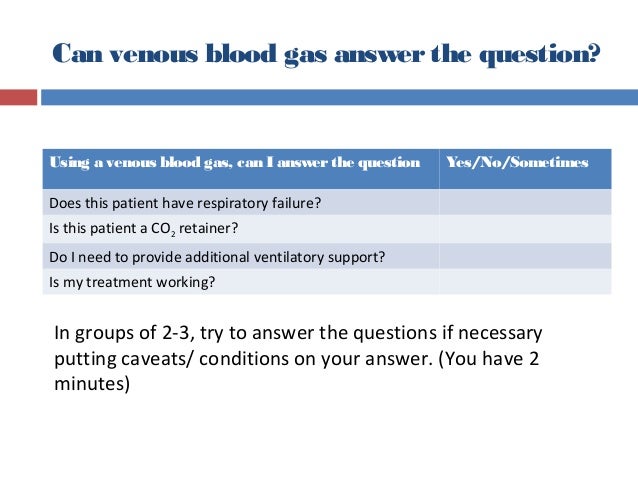 Are venous and arterial blood gas analysis interchangeable ...