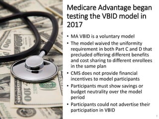 Value Based Insurance Design Examples Webinar: Medicare Advantage Value-Based Insurance Design Model - Model ...