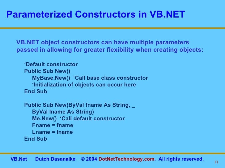 VB.NET Language features