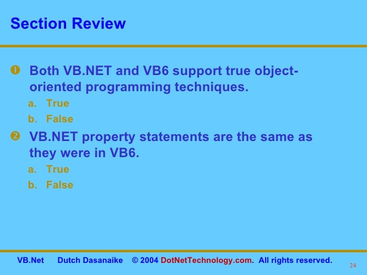 VB.NET Language features