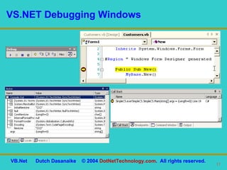 VS.NET Debugging Windows 
